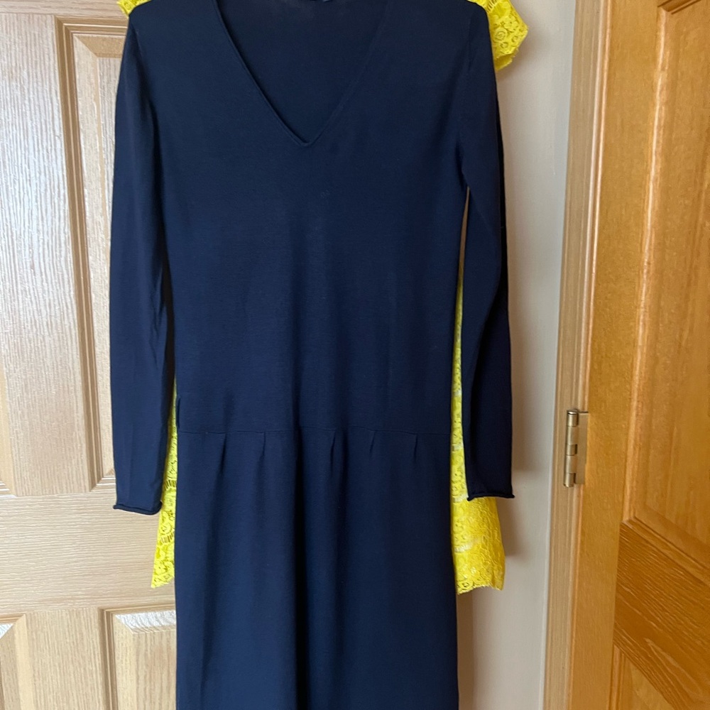 Chic Navy Long Sleeve Dress